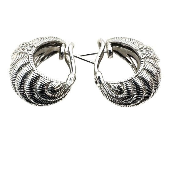 Judith Ripka Sterling Silver Cubic Zirconia Lever Back Pierced Earrings - Picture 2 of 4